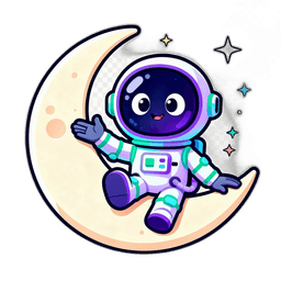 Astronaut sitting on the moon